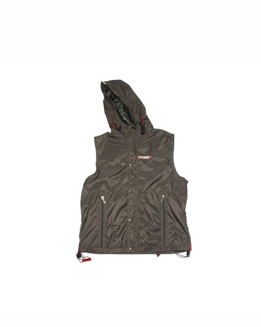 DIESEL NYLON HOODED VEST (L)