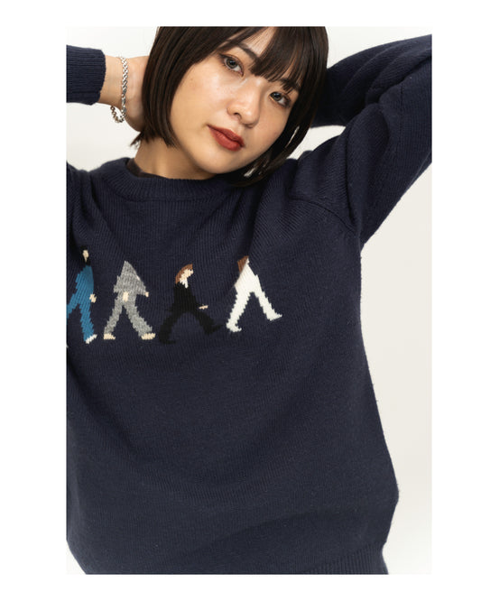 The Beatles “ABBEY ROAD” KNIT CREW NECK SWEATER (M)