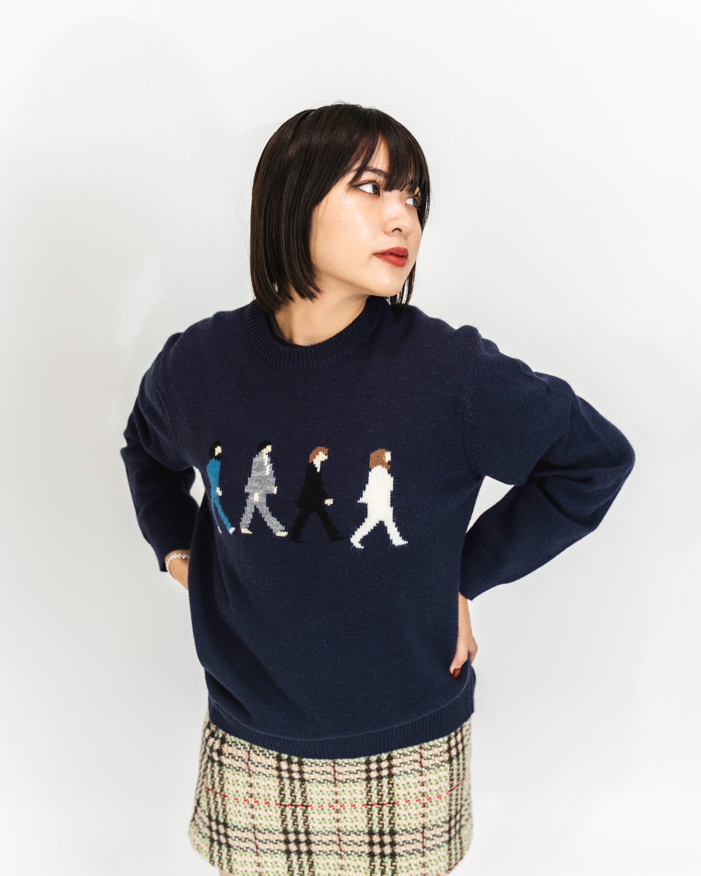 The Beatles “ABBEY ROAD” KNIT CREW NECK SWEATER (M)