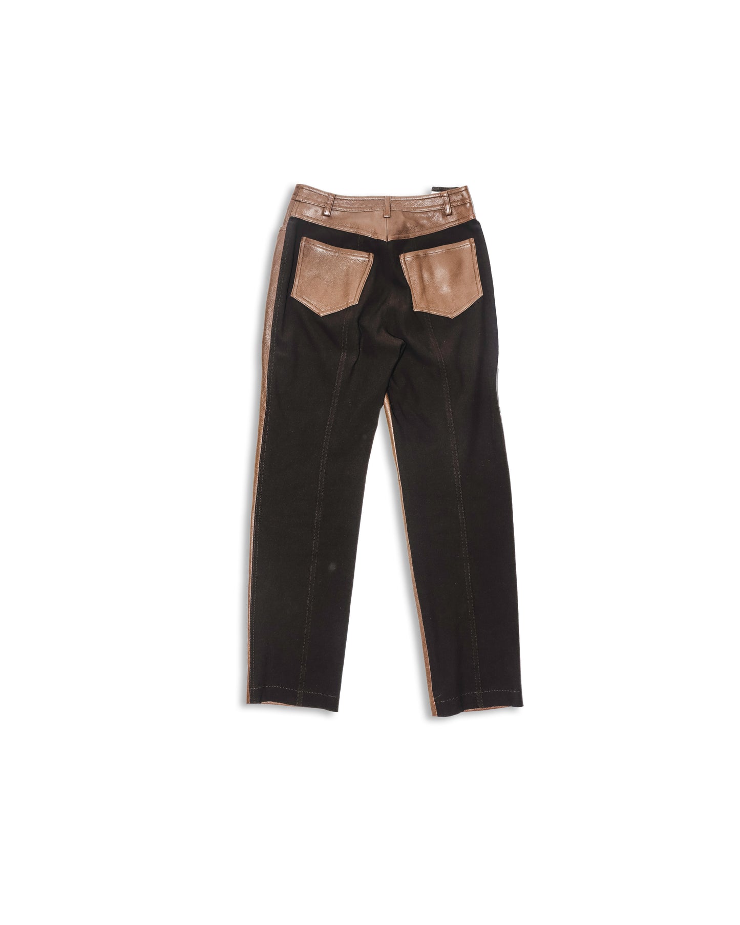 “VINTAGE” LEATHER PATTERNED PANTS