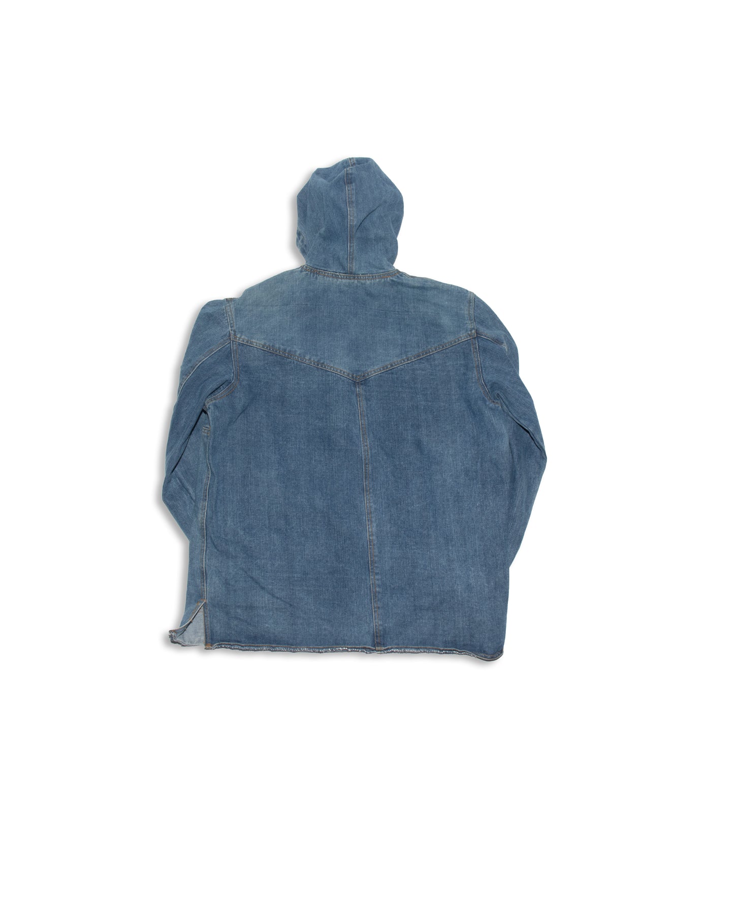 “Vintage" Half Zip Denim Jacket (L)